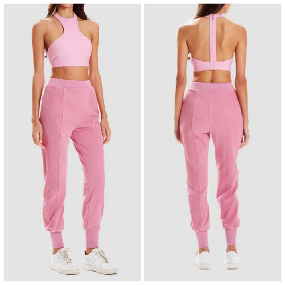HERVÉ by Hervé LégerPaneled Terry Jogger pants